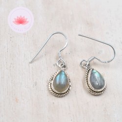 Boucle d'oreille Labradorite argent 2