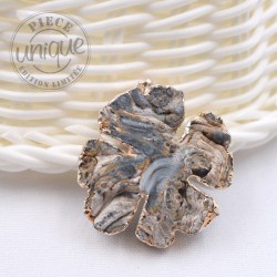 Pendentif Etoile Calcédoine cristalisée