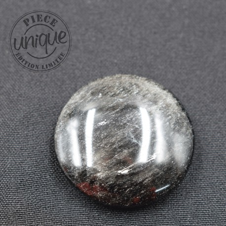Obsidienne argentée galet chakra 3