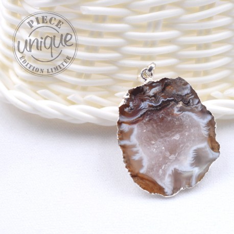 Agate pendentif géode 2