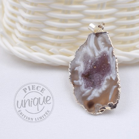 Agate pendentif géode 3