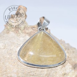 Pendentif Quartz Rutile serti argent 1