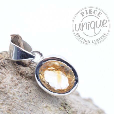 Pendentif Citrine et argent 4