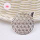 Pendentif Fleur De Vie en argent 4cm