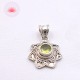Colgante flor de Peridoto y plata