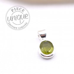 Colgante Peridoto facetado plata 1