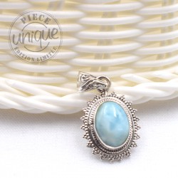 Pendentif Larimar argent Baroque 1