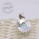 Pendentif Larimar argent baroque 2