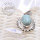 Pendentif Larimar argent baroque 3