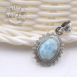 Colgante Larimar plata barroca 4