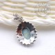 Pendentif Larimar argent baroque 4