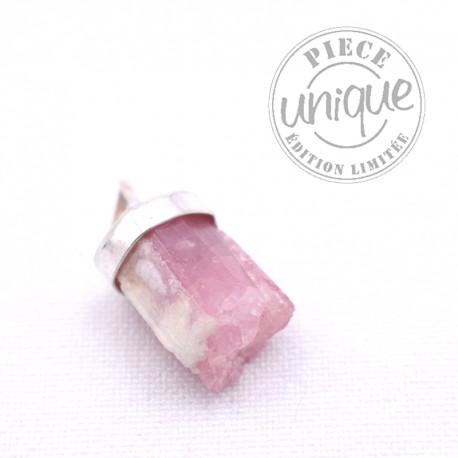 Pendentif Tourmaline rose brute 5