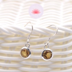 Boucle d'oreille Citrine et argent 3