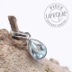 Pendentif Topaze bleue goutte argent