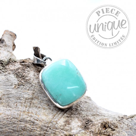 Chrysoprase pendentif argent 5