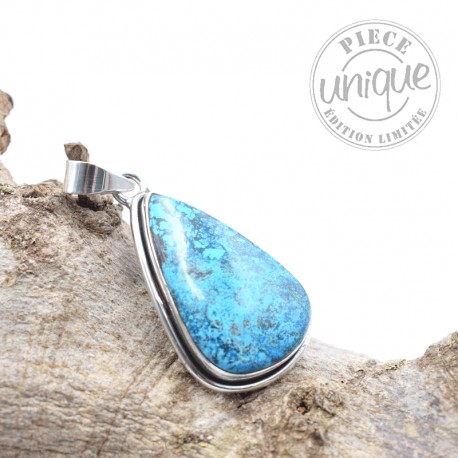 Pendentif Shattuckite argent 1