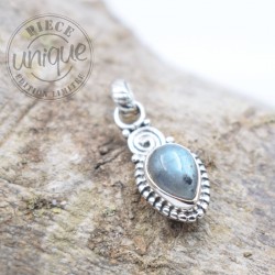 Pendentif Labradorite Argent Feuille 5
