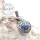 Pendentif Labradorite argent rond 2
