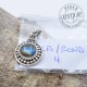Colgante Labradorita Plata  redondo 4