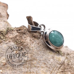 Pendentif Émeraude serti argent 1