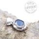 Pendentif Cyanite facetée argent 9