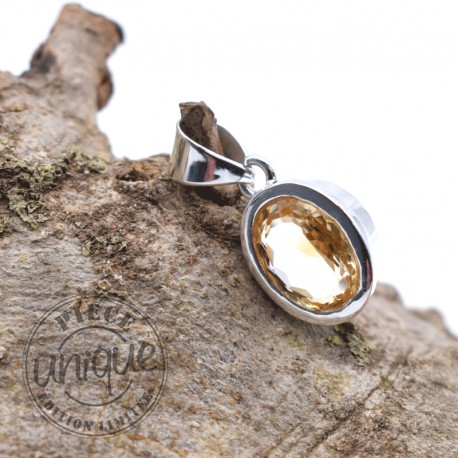 Pendentif Citrine et argent 7