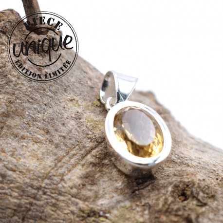 Pendentif Citrine et argent 5