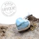 Colgante corazón Larimar plata 1