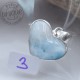 Pendentif coeur Larimar argent 3