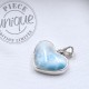 Colgante corazón Larimar plata 3