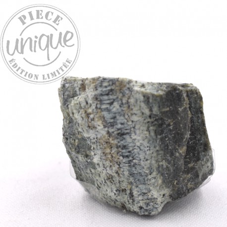 Serpentine verte zonée pierre brute 3