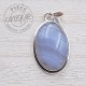 Calcedonia colgante plata 1