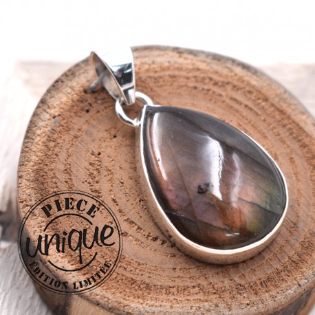 Pendentif Labradorite Violette argent 4