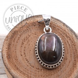 Pendentif Labradorite violette argent 5