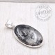 Pendentif Cristal de Roche avec inclusions de tourmaline noire 1