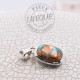 Turquoise Cuivre pendentif argent 1