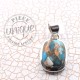 Turquesa cobre colgante plata 3