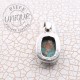 Turquoise cuivre pendentif argent 3