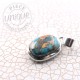Turquoise cuivre pendentif argent 3