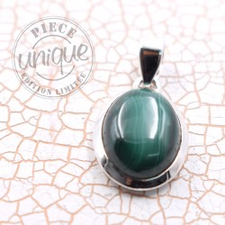 Pendentif Malachite argent 9