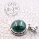 Pendentif Malachite argent 10