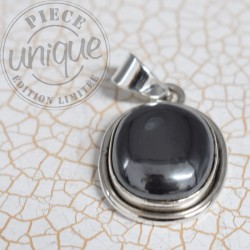 Pendentif Hématite argent 3
