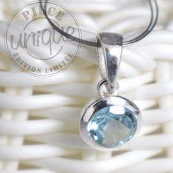 Colgante Topacio facetado plata 2