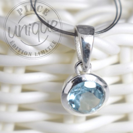 Colgante Topacio facetado plata 2