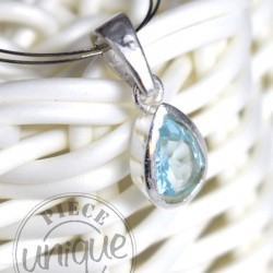Pendentif Topaze facettée argent 4