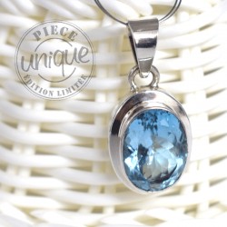 Colgante Topacio facetado plata 5