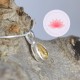 Conjunto colgante Citrino con cadena de plata de 40cm