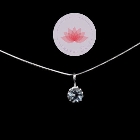 Ensemble pendentif Topaze mini 2 plus chaîne argent 40cm