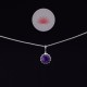 Conjunto colgante Amatista mini 2 con cadena plata 42cm
