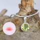 Conjunto colgante  Peridoto  mini 2 más cadena plata 40cm